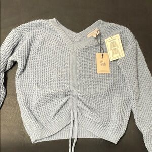Sincerely Jules Light Blue V-Neck Sweater